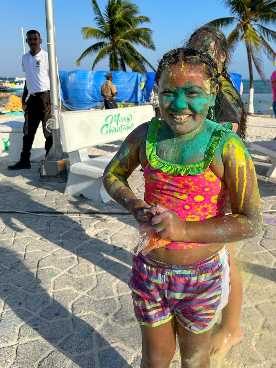Kids painting for Carnaval