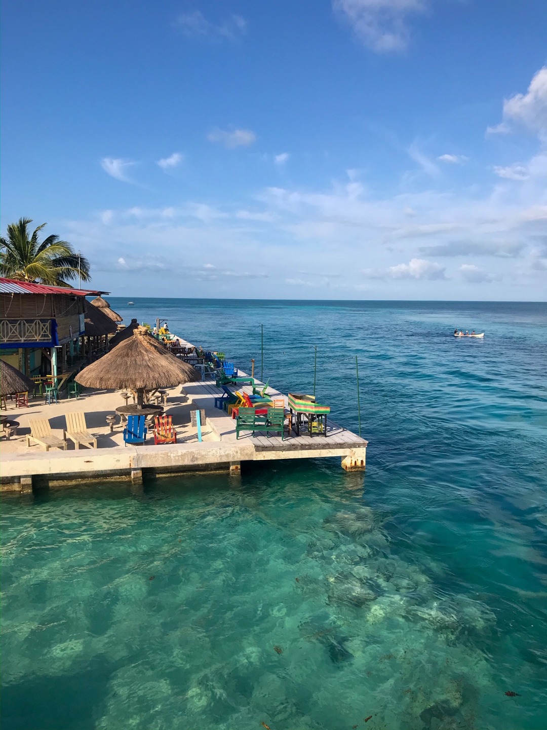 View from the high dive on Caye Caulker's Split