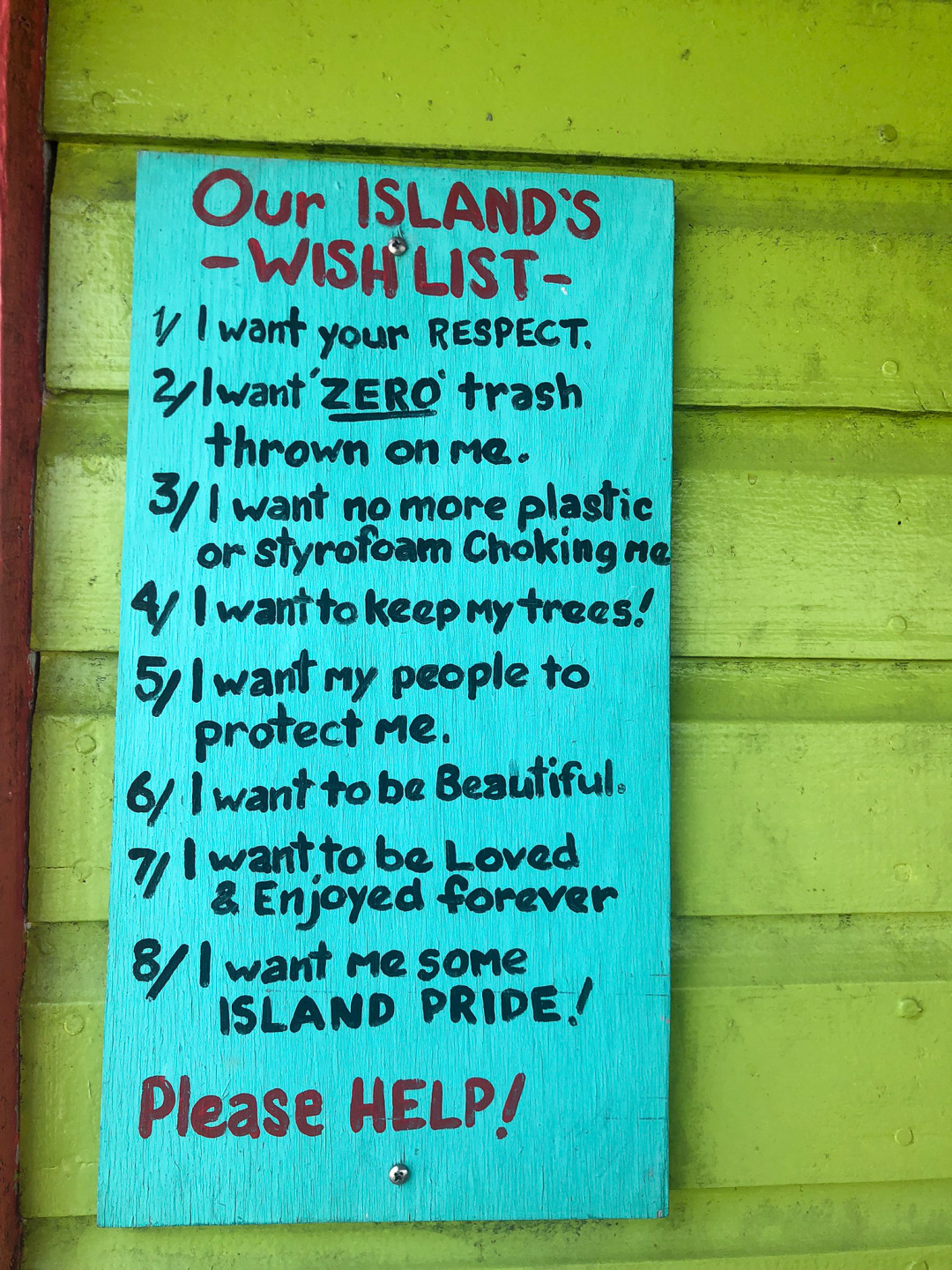 Our Island's Wish List