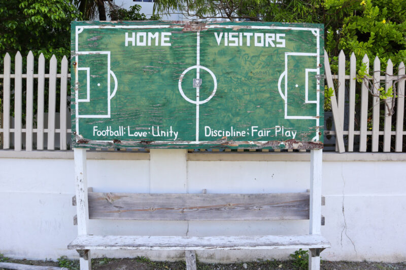 Football field sign