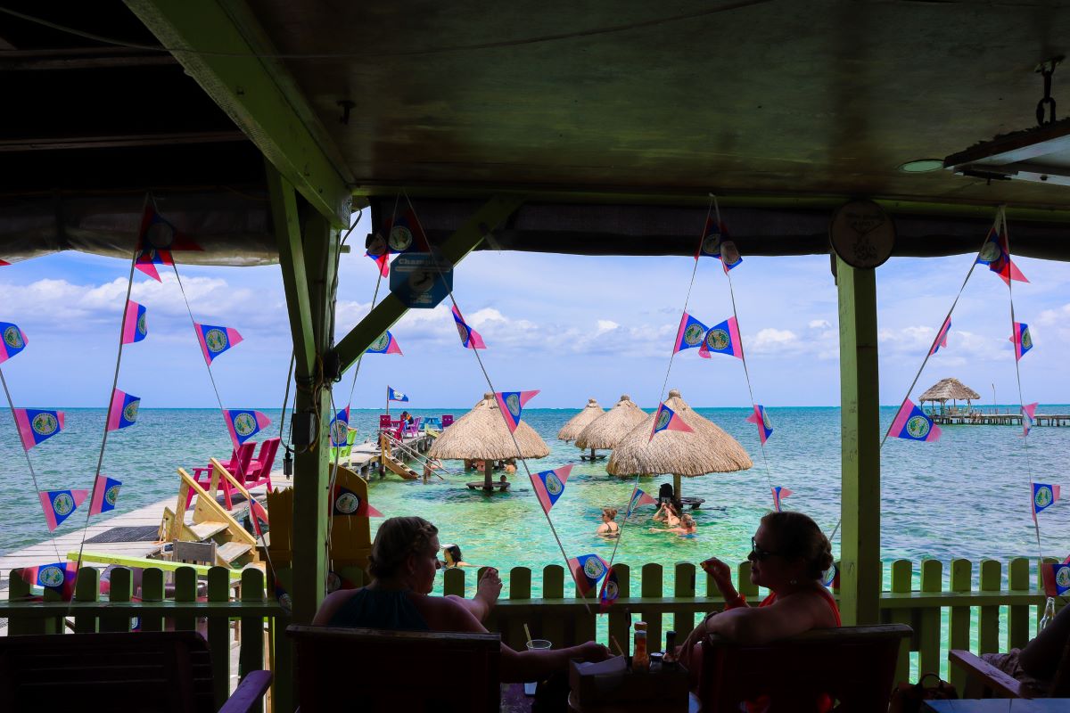 View from Sip n Dip by Split on Caye Caulker