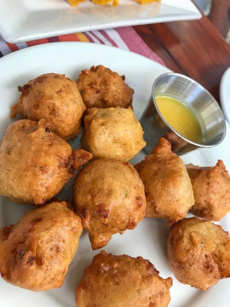 Conch fritters at El Fogon