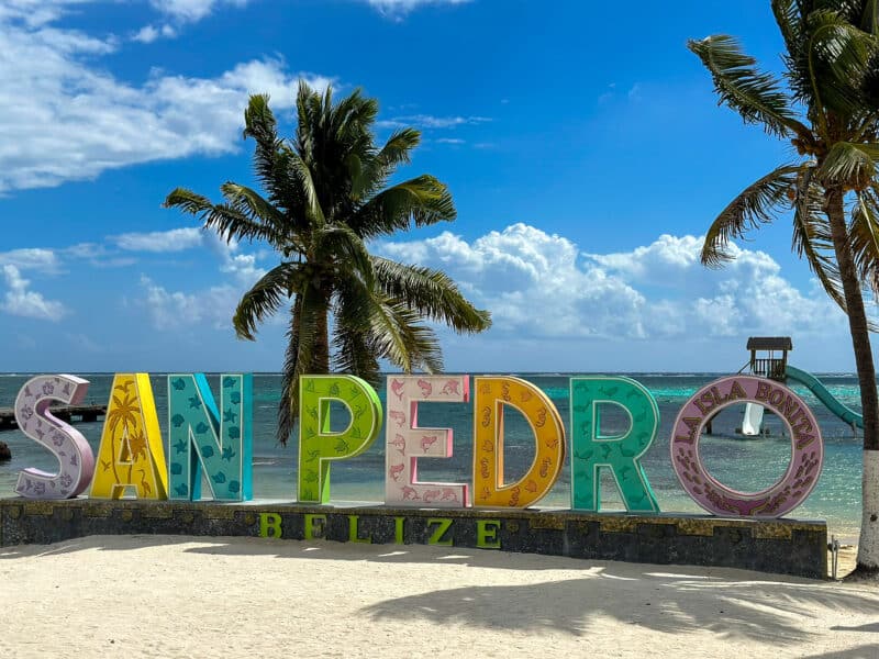 San Pedro Town Sign