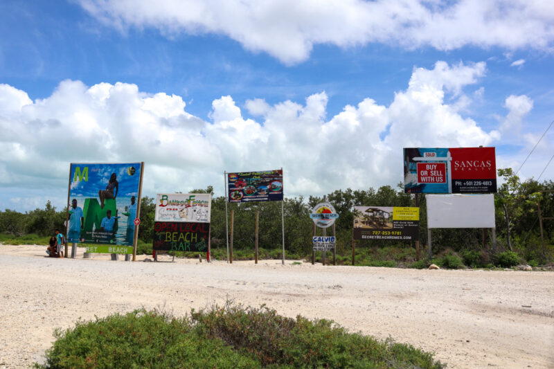 Signs at Junction for Secret Beach