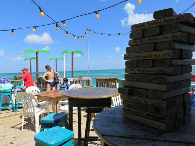 Bar Jenga at Palapa Bar, San Pedro Belize