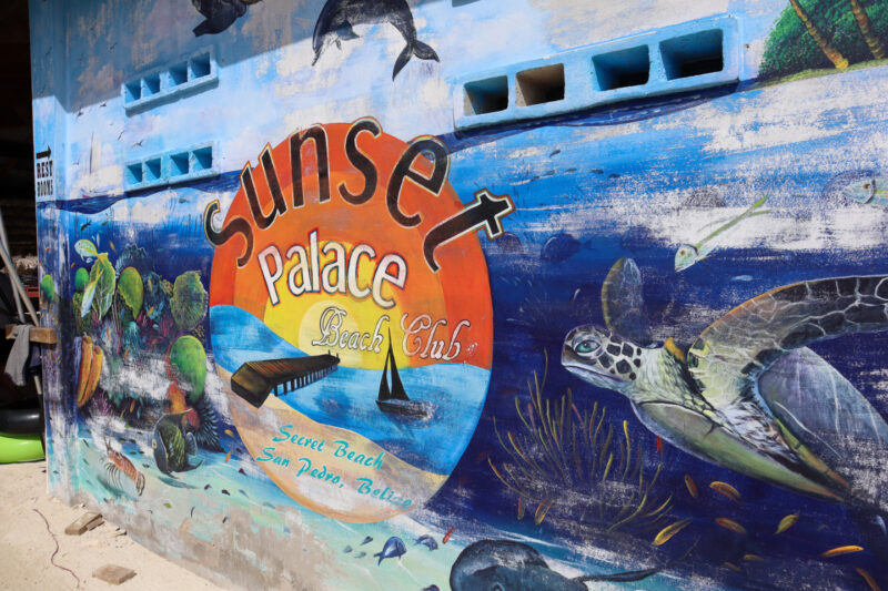 Sunset Palace Beach Club Sign