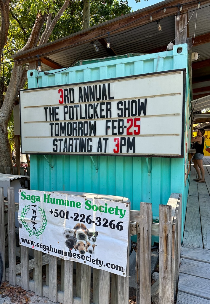 Sign for dog show