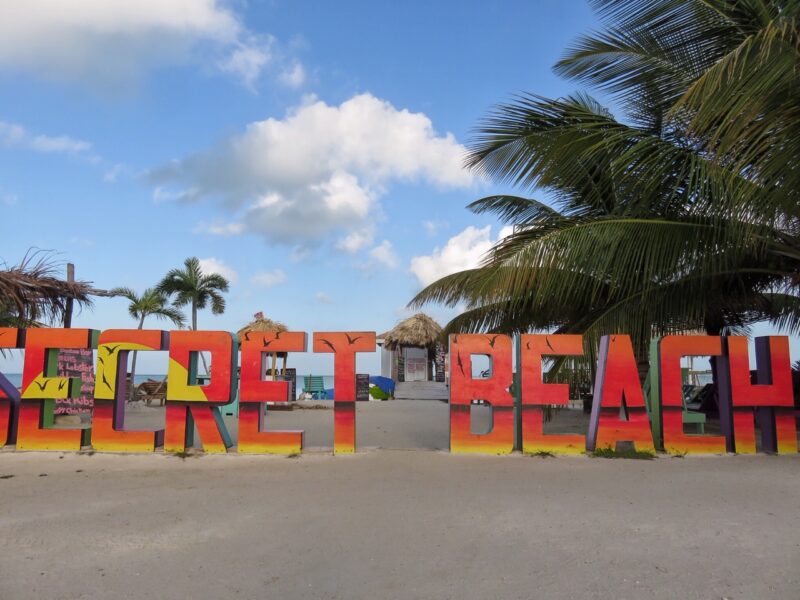 Sign At Secret Beach