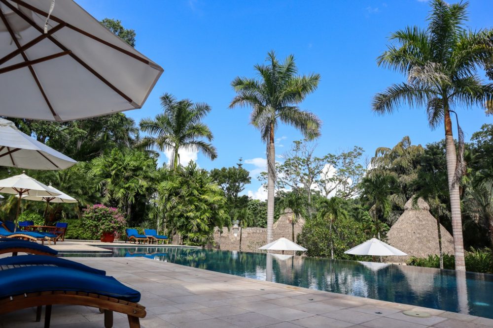 The pool at Chaa Creek in September