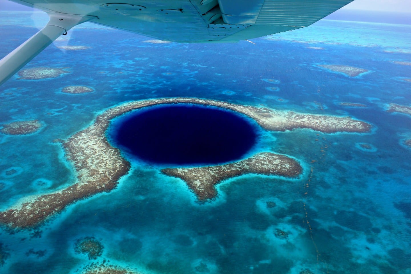 Flying over the Blue Hole
