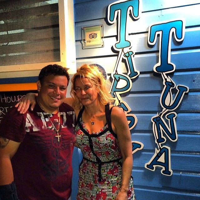 Chelsea Handler out partying at the Tipsy Tuna in Placencia