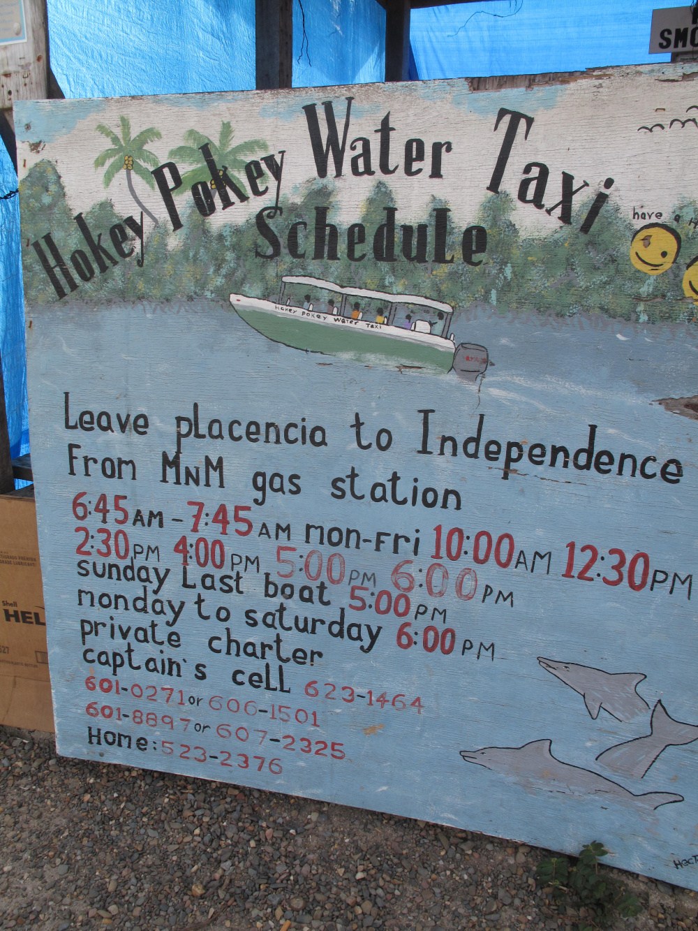 hokey-pokey-water-taxi-sign-and-schedule