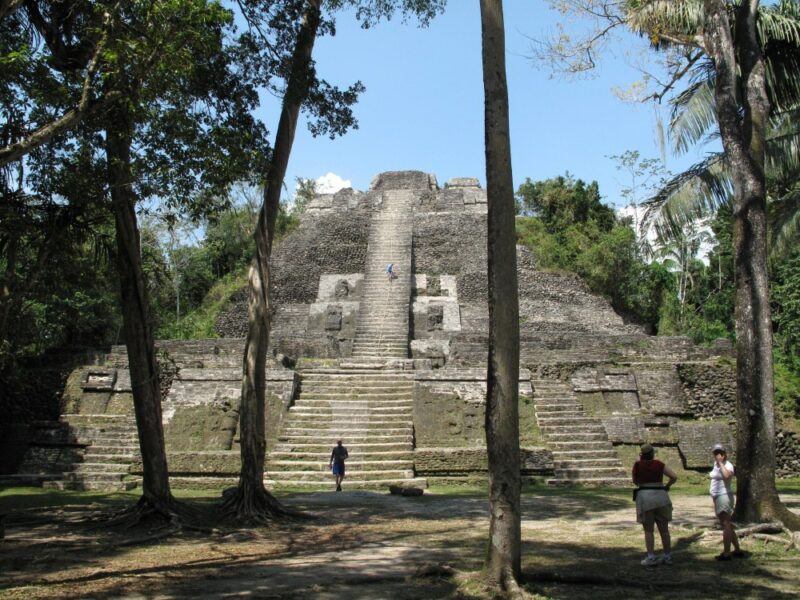 Belize Tours Adventure - Climbing to the Top of Lamanai SanPedroScoop