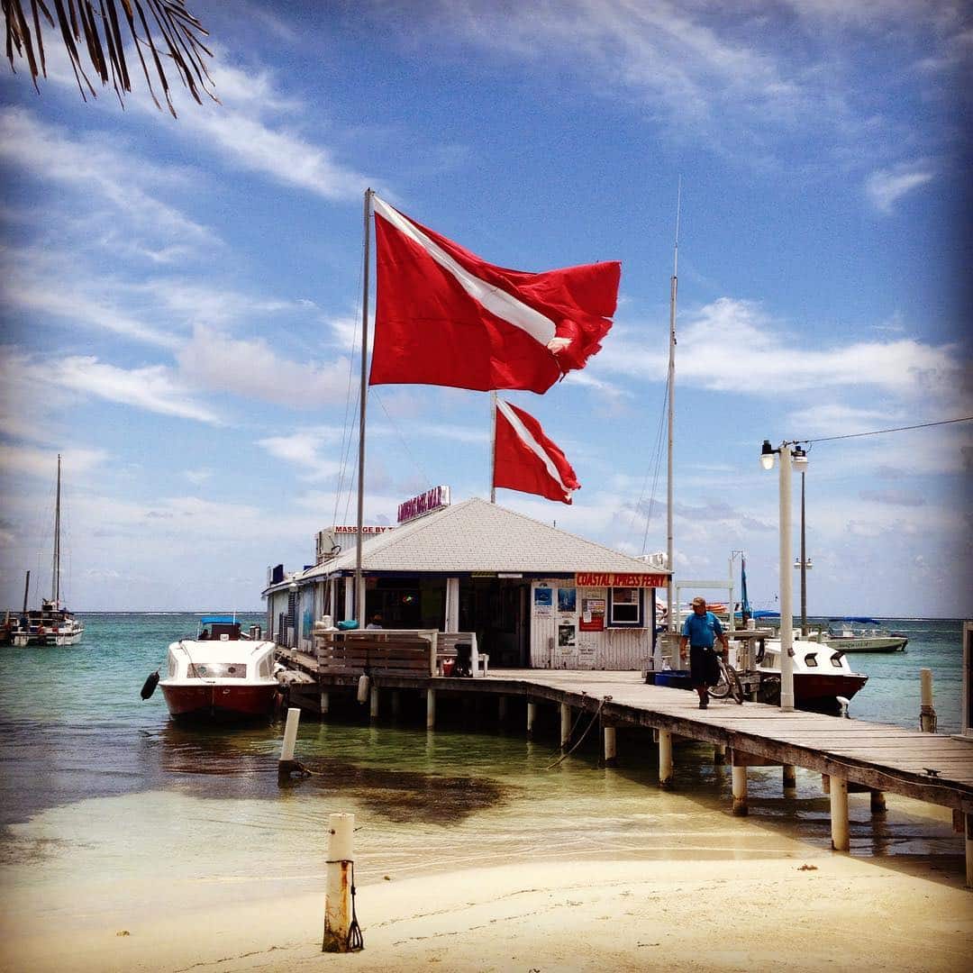 lily's view of Amigo's Del Mar Dock, San Pedro, Belize