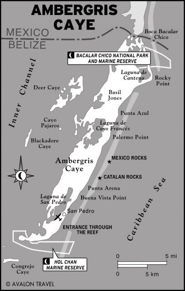 Map of North Ambergris Caye