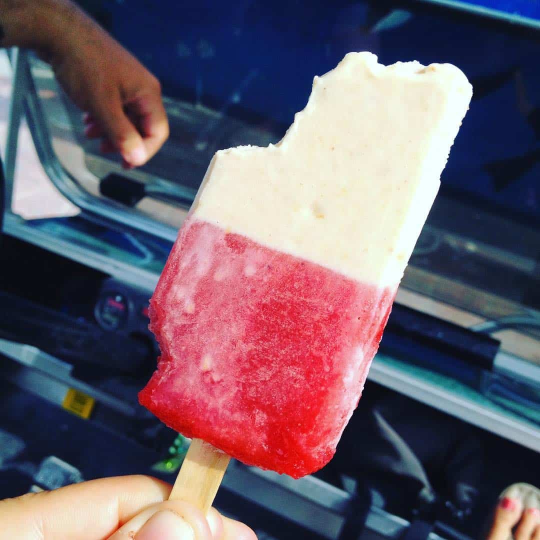 Peanut Butter & Fresh Strawberry Paleta - one of my faves