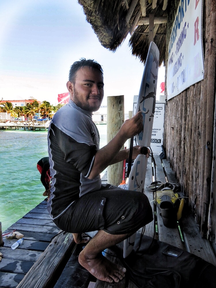 Subwing in San Pedro, Belize.