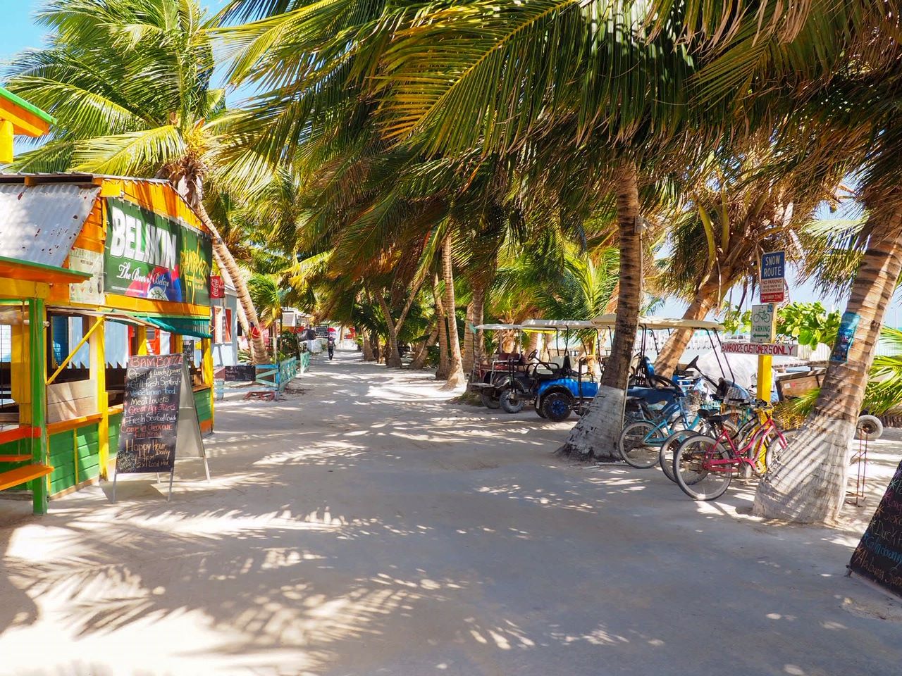 The Beach Road on Caye Caulker