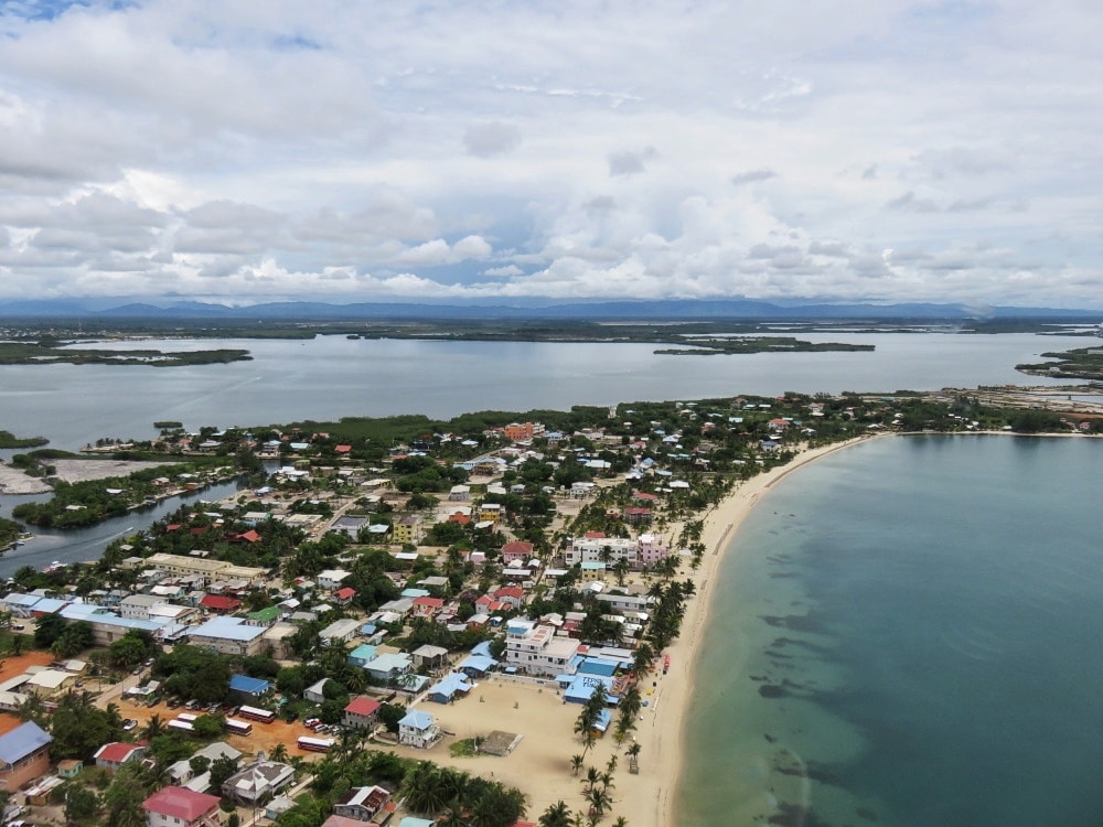 View of Placencia from air