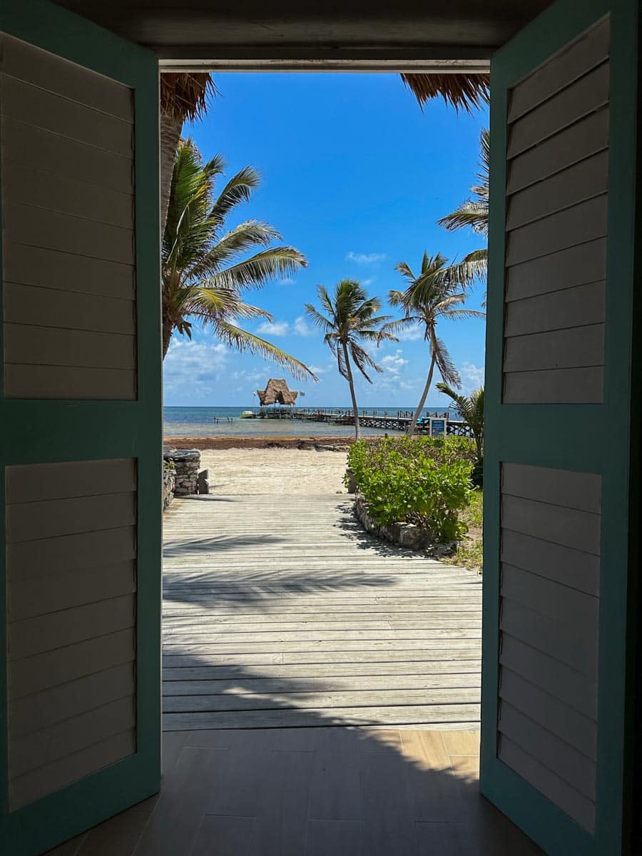 Front gate to Margaritaville Belize