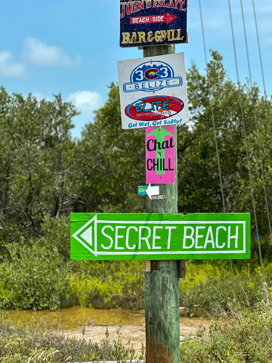 Secret Beach SIgn