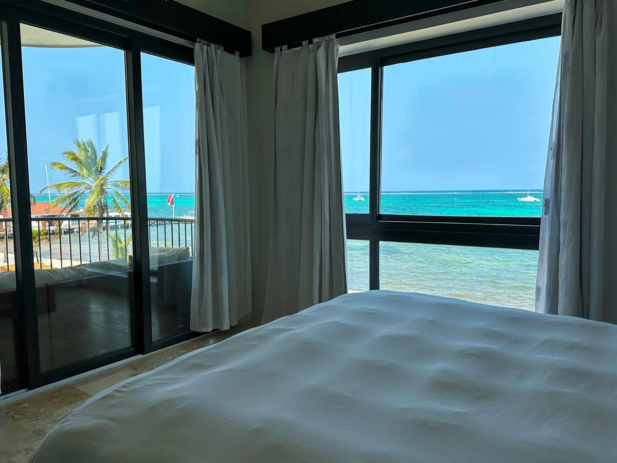 Bedroom view over the ocean