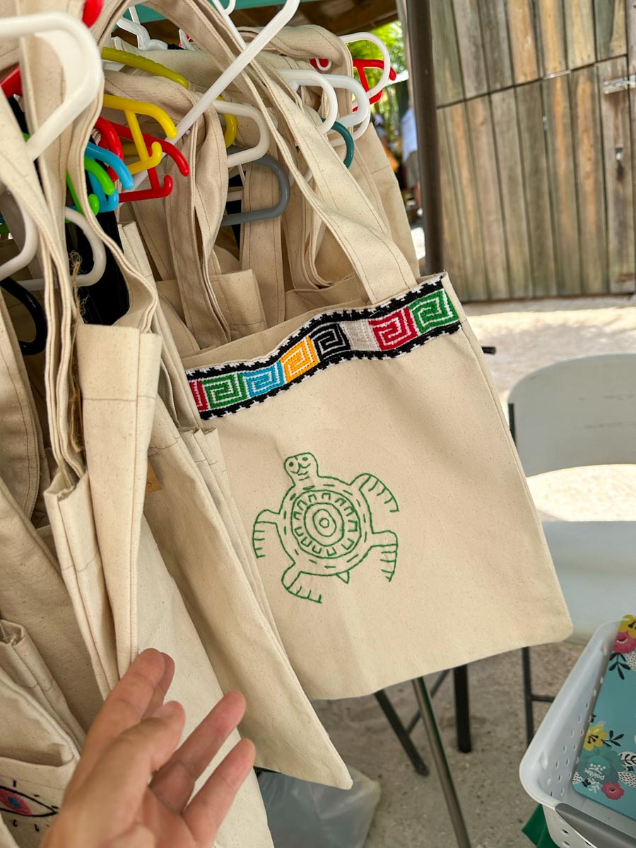 Turtle bag with Maya design