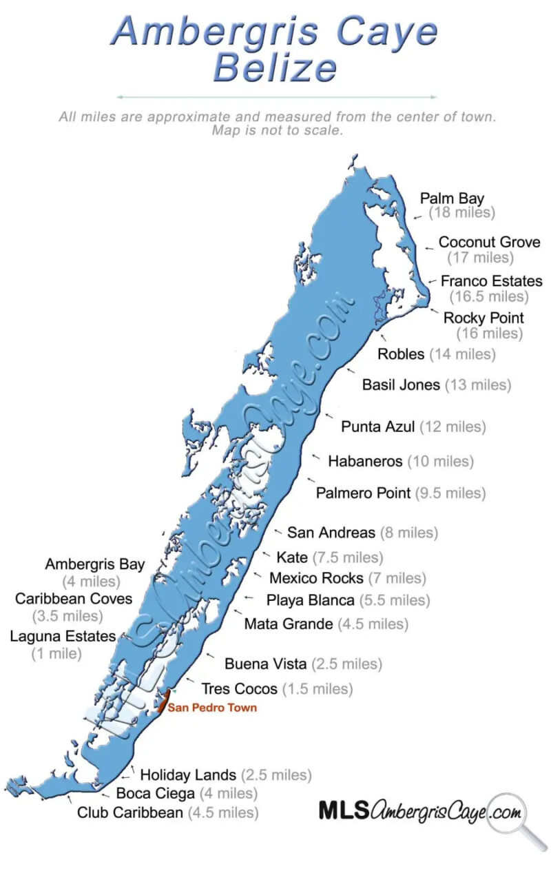 Map of Ambergris Caye