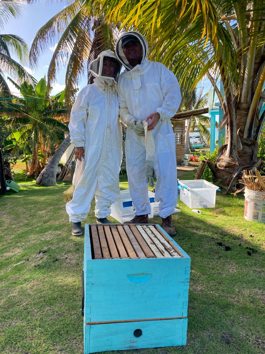 Beekeepers with their Bee Box