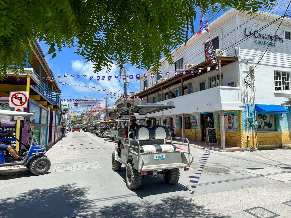 Flags fly on Front Street