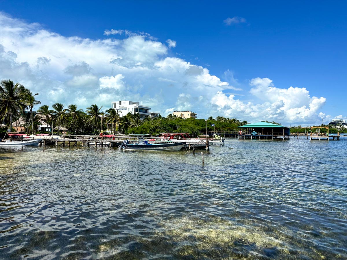 View of the docks from the Hurricane Ceviche bar