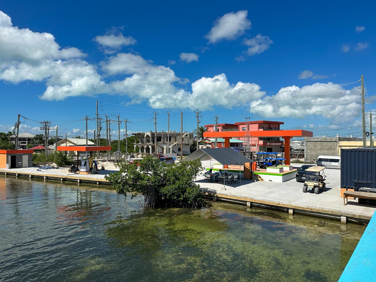 New gas staion on Ambergris Caye