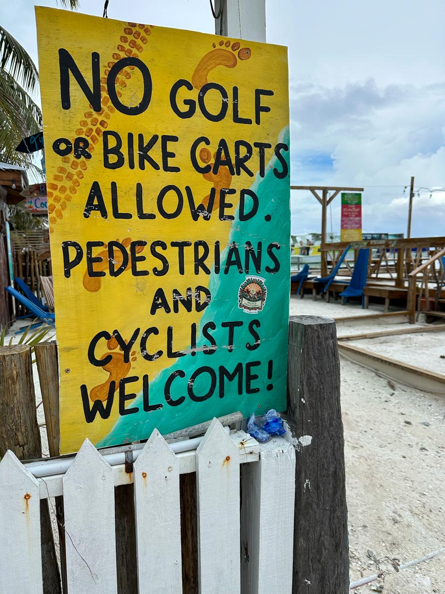 No golf cart sign