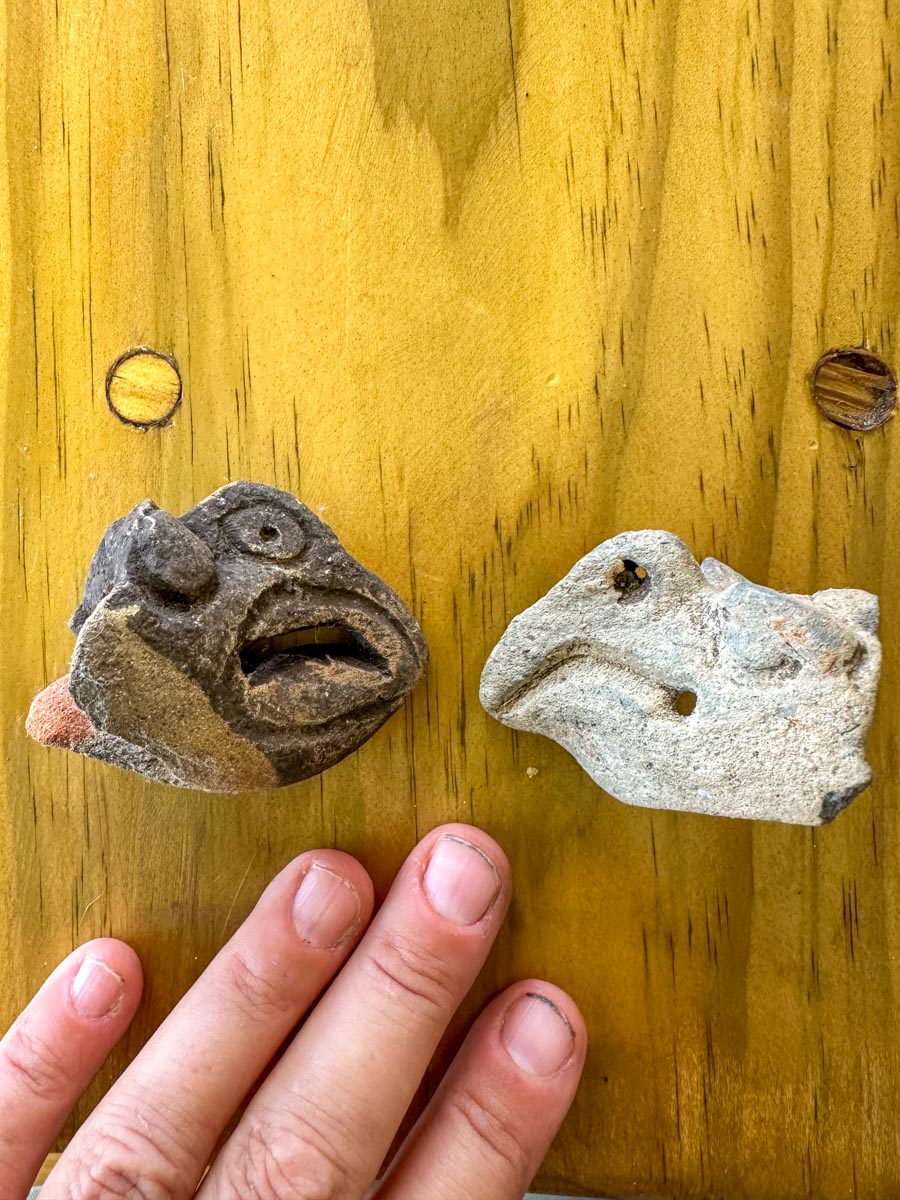 Two maya heads found on Ambergris Caye