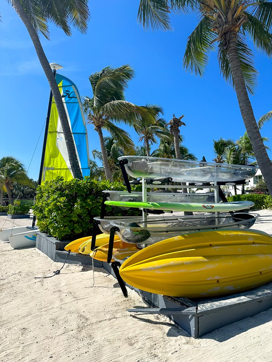 Hobie cat and Kayaks for use
