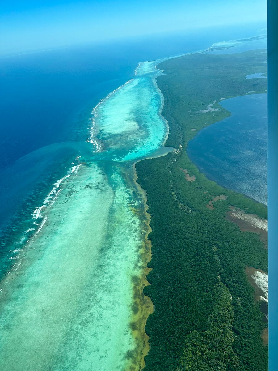 The amazing colors flying over Belize