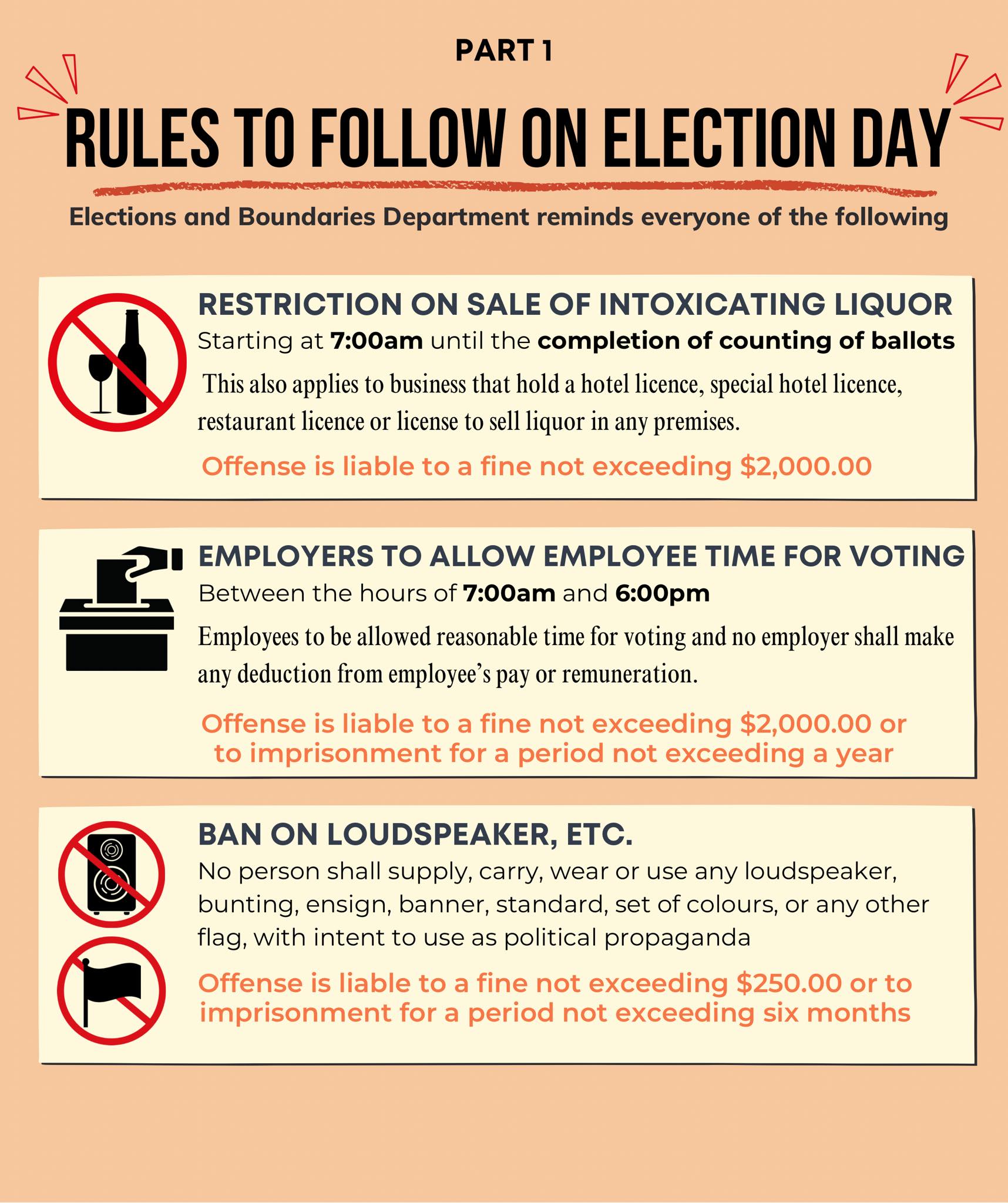 No liquor on Election Day