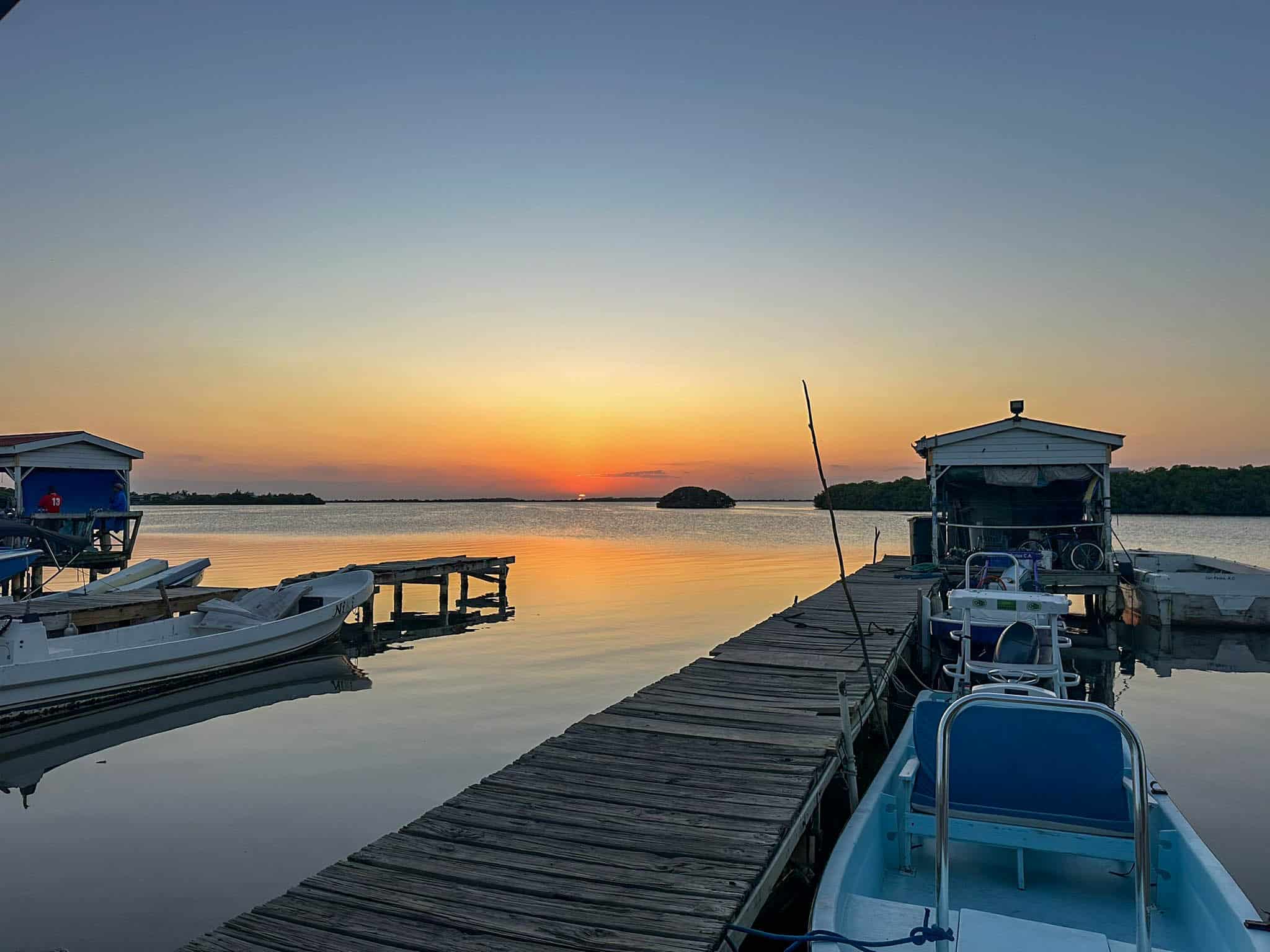 sunset on back of San Pedro